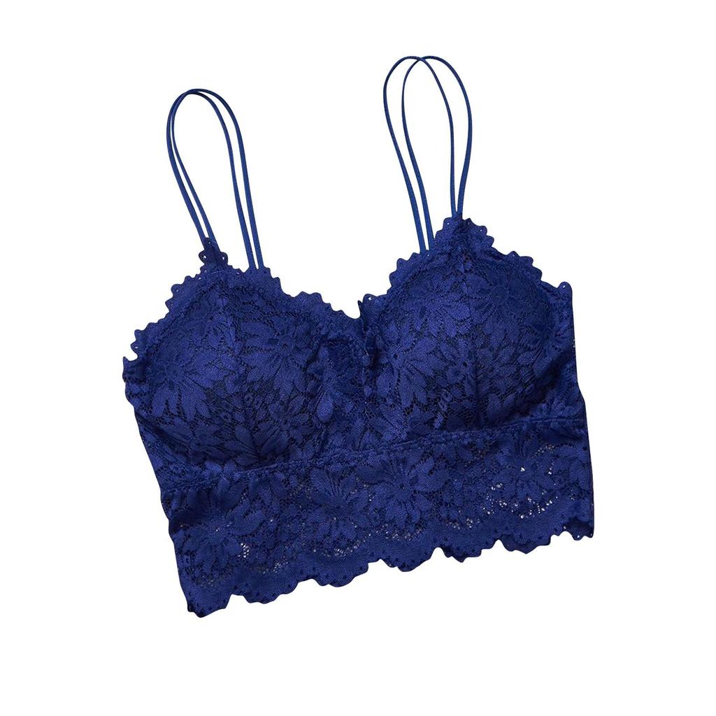 Women's Sexy Bra Top, Solid Color Vest, Lace Seamless Breathable Top