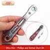Ultra-Thin Mini Ratchet Wrench & Right-Angle Screwdriver for Tight Spaces