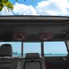 2PCS Red Carbon Fiber Rear Roof Speaker Trim Rings for RAM TRX + Accessories