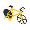Fahrradförmiger Pizzaschneider mit Doppelrädern Edelstahl Kuchenteigschneider