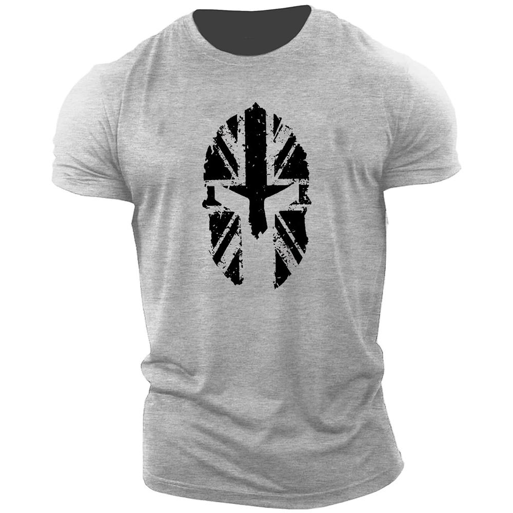Summer Round Neck 3D Print T-shirts Fitness Sports Tops Fashionable Casual Short Sleeved Men's T-shirts