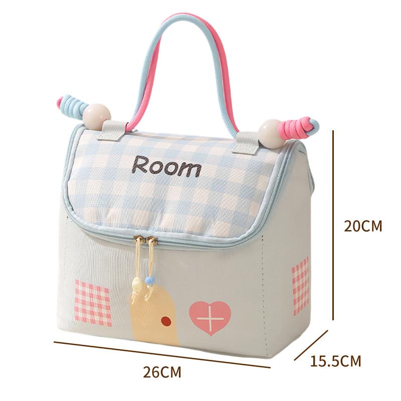 Dopamine Color Women Makeup Storage Bag Cartoon House Design Cosmetics Storage Bag Large Capacity Portable Travel Toilet Bag
