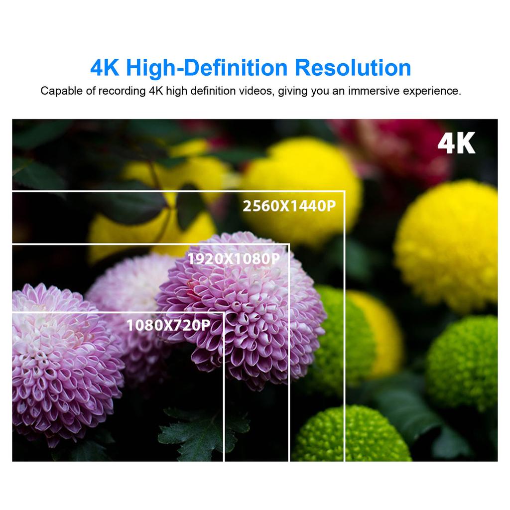 4K Underwater Camera Camcorder Water Proof 170 Degree Wide Angle Vlog Camera WIFI Sync Function for Outdoor Cycling Vlog Camera