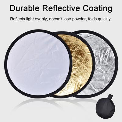 Round Reflector Two-in-one Compact Foldable Fill Light Durable Easy To Carry Photography Light Board