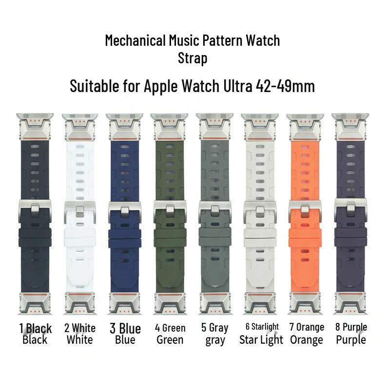 

Silicone Sports Strap for Apple Watch Ultra 42-49mm 42-49mm зелёный