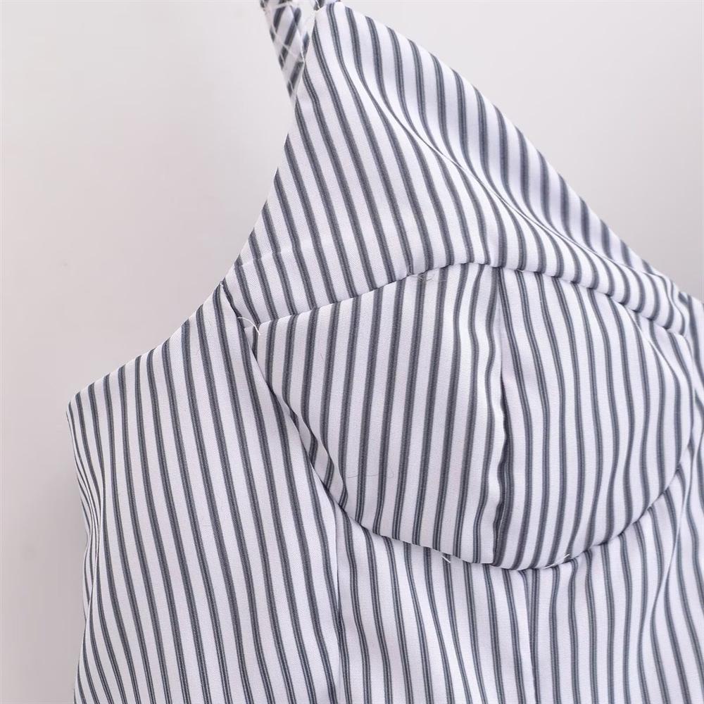 2025 Spring/Summer Backless Striped Slim Suspender Dress - Sexy, Sweet, Spicy Style for Women