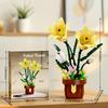 Non-Toxic 296Pcs Lily Flower Potted Plant Building Block Flower Model Puzzle Toys Sets New Year Christmas Birthday Gifts