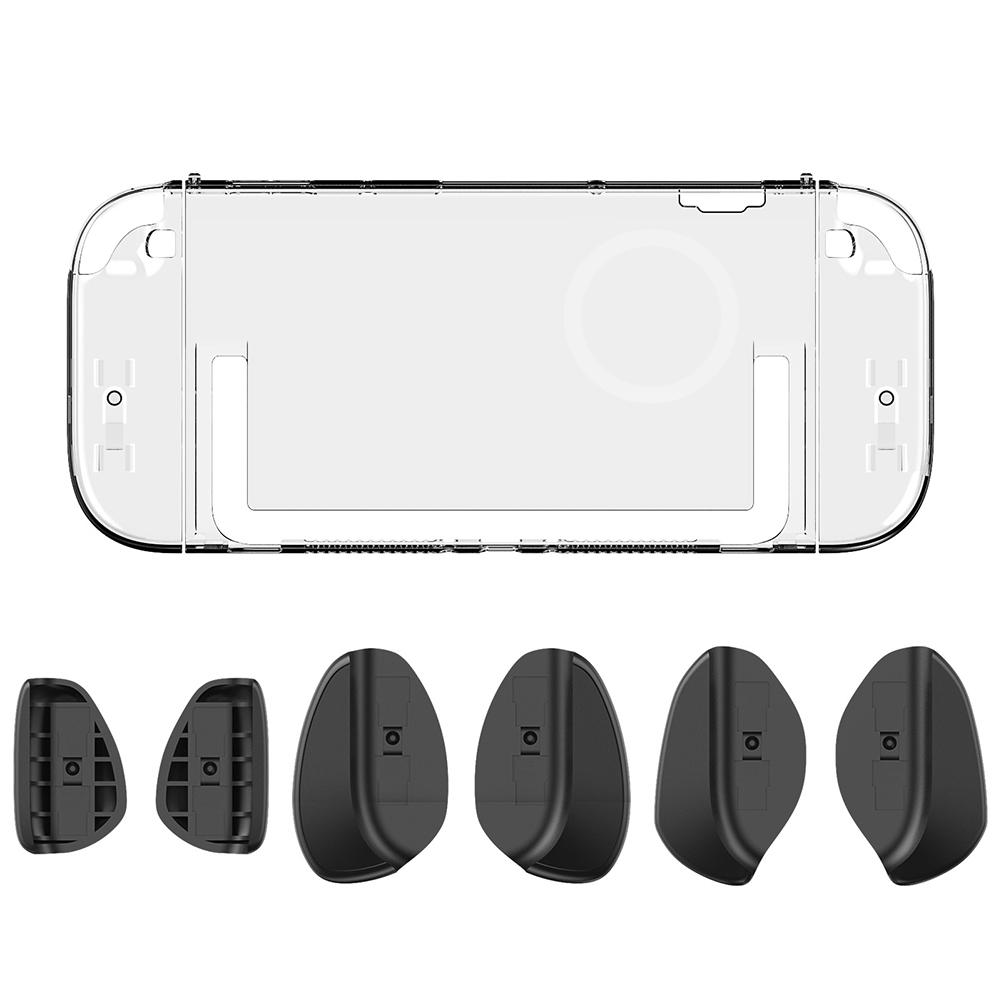 Protective Case Cover For Switch 2 (2025) NS 2 Crystal Dockable Split Shell Protective Ergonomic with Replaceable Handle Grips