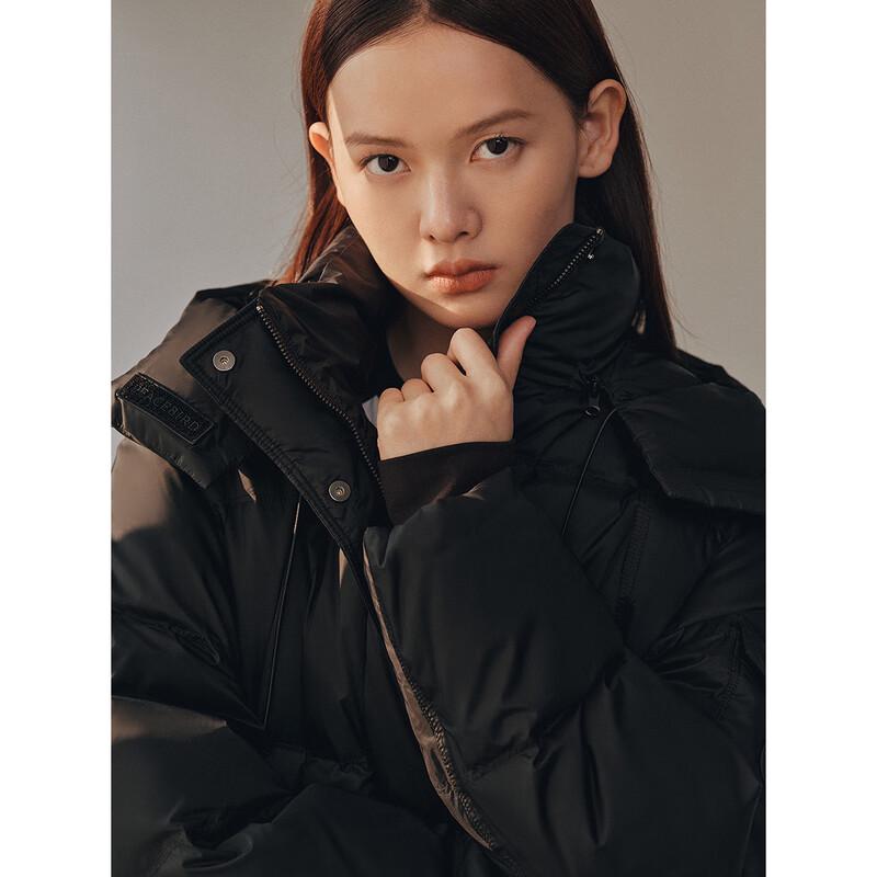 Peacebird Women's Short Hooded Puffer Down Jacket