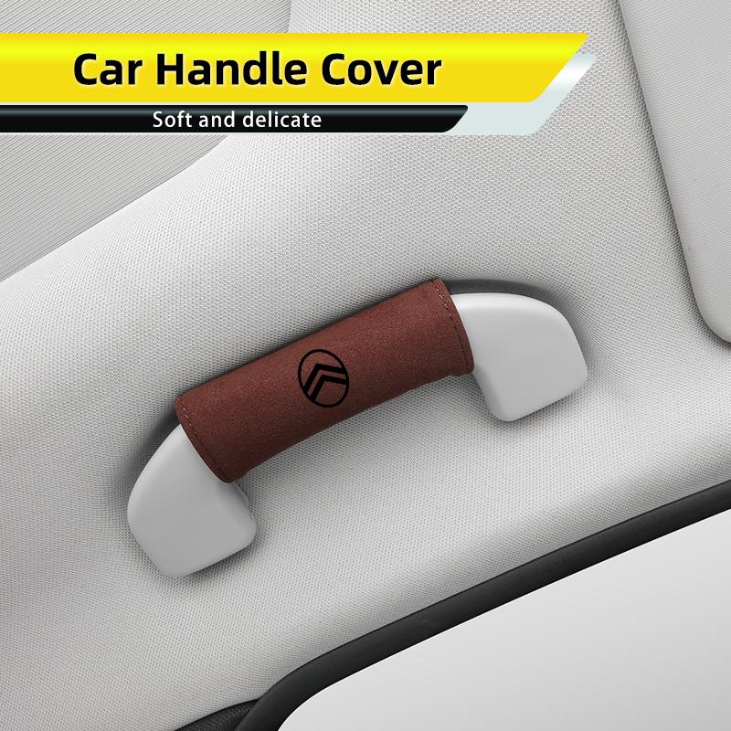 Car Roof Grab Handle Grip Protector Suede Roof Handle Cover For Citroen C3 C4 C5 C1 C2 Berlingo Celysee Xsara Picasso Accessory