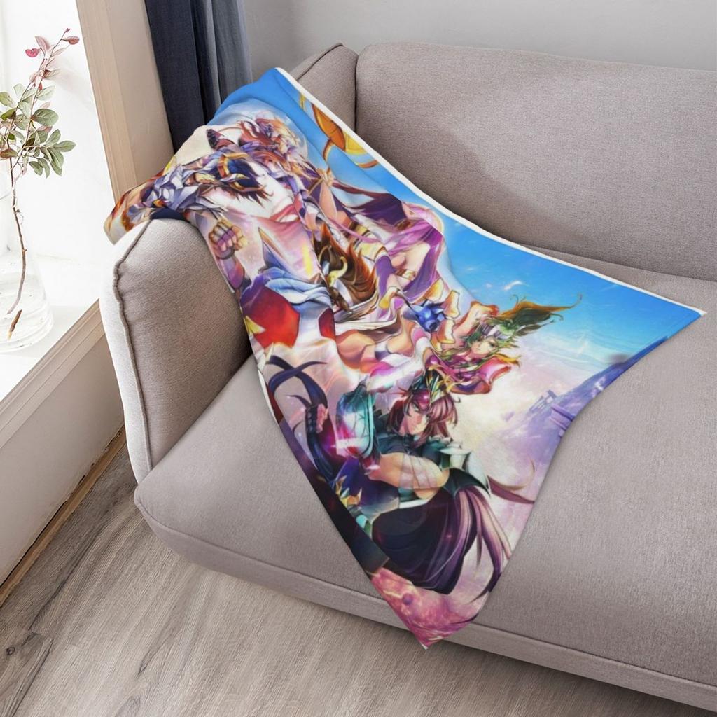 Saint Seiya Knights Of The Zodiac Throw Blanket For Decorative Sofa Soft Beds Hairys Camping Fashion Sofas Soft Blankets