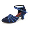 Dance Shoes for Women Hollow Women Outdoor Sandals Breathable Latin Salsa Mid Heel Ballroom Dance Shoes Heel 5.5CM