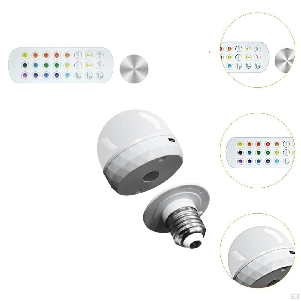 Rechargeable Light Bulb E27 with Remote Control for Wall Living Room Camping