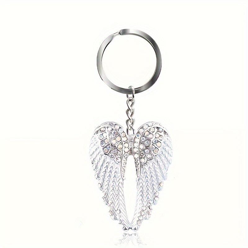 Angel Wings Pendant Keychain - Stylish Imitation Diamond Party Accessory