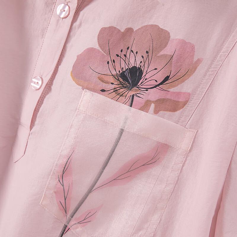 Women's Floral Print Short Sleeve Polo Shirt