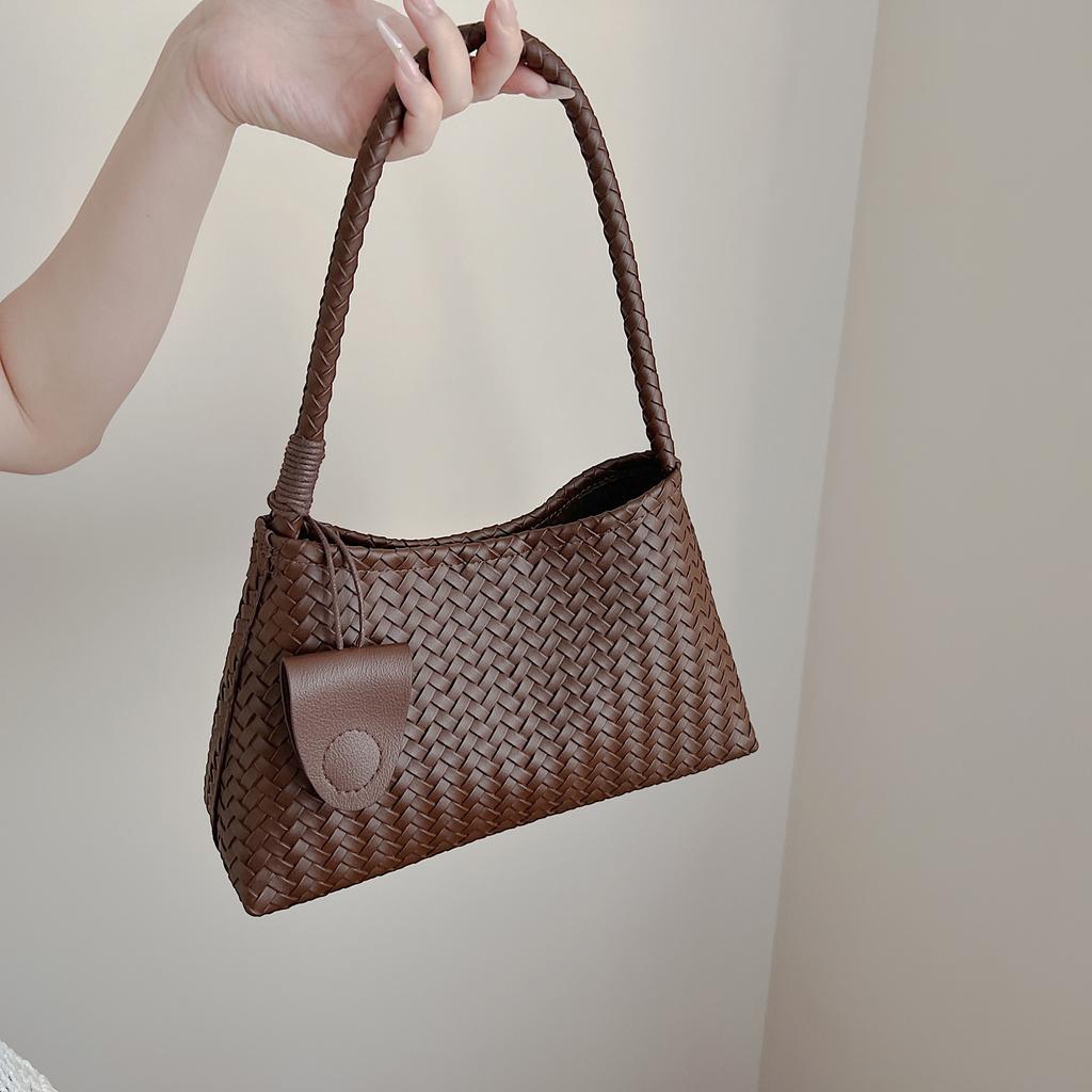 Korean Niche Handmade Woven Armpit Bag, Women's Fashionable Casual Handbag, Mother Bag, Large Capacity Shoulder Bag, Women's Bag