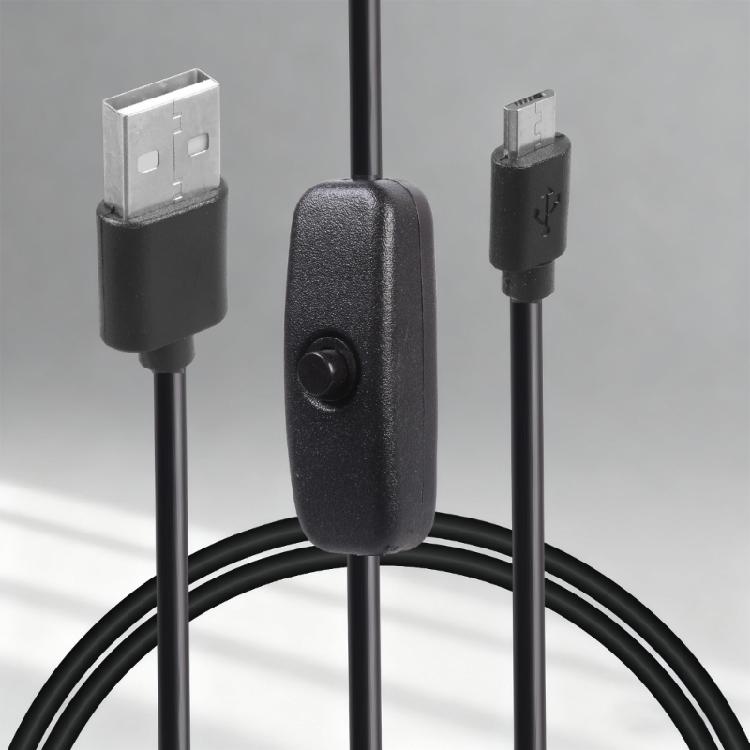 Upgrades USB to Tiny USB Charging Cable Featuring Convenient On Off Control Switches Flexible Cable for Home Office Use