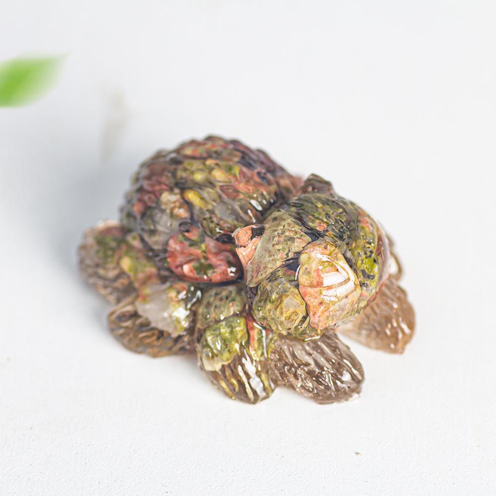 Cat Spider Spirit Resin Art Statue With Natural Crystals For Collectors And Giftgiving