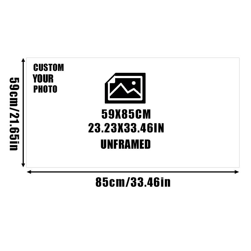 

Постер на полотні без рами на замовлення, Персоналізований, З вашим фото, Поділіться улюбленими спогадами, Подарунок для друзів і сім ї, Настінне мистецтво, Домашній декор 59x85cm