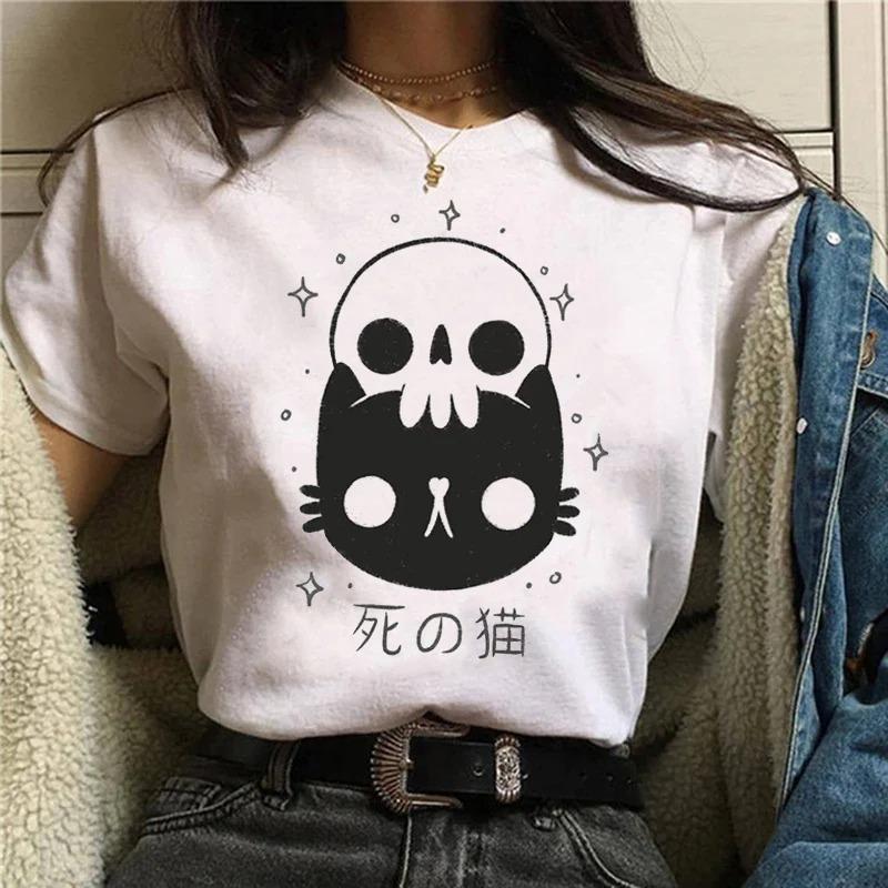 Animals Printing T-Shirt Top Basic Tees Women'S Shirt Short Sleeve Neck Fashion Casual Sport Clothes Harajuku Style High Quality