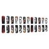 24pcs Press On Nails Long Ballet Nails Fashionable and Cool Halloween Ghost Face Frosted Texture European and American Ins False Nails Wearable Nails