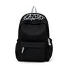 Schoolbag hazy light gray letter embroidered backpack American trendy cool student party couple holiday travel small backpack