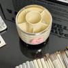 with Lid Cosmetic Tools Organizer Dustproof Spinning Brush Storage  Vanity Bathroom