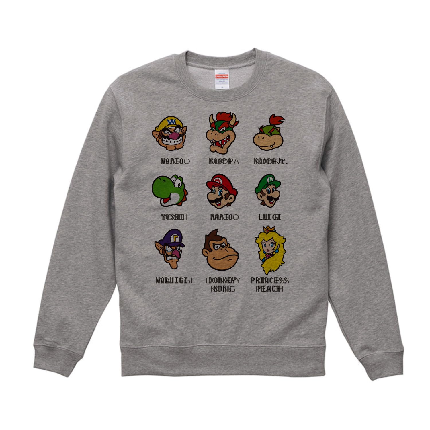 

Small Planet Nintendo Super Mario Icon Collection XL Sweatshirt, Gray,