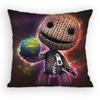 Funny LBP Sackboy Cartoon Style Pillow Case Antidustmite Pillowcase Invisible zipper silky short plush Sofa cushion cover