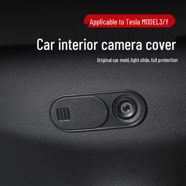 Tesla Model 3/Y In-Car Camera Privacy Cover: Anti-Peep Sliding Laptop Blocker