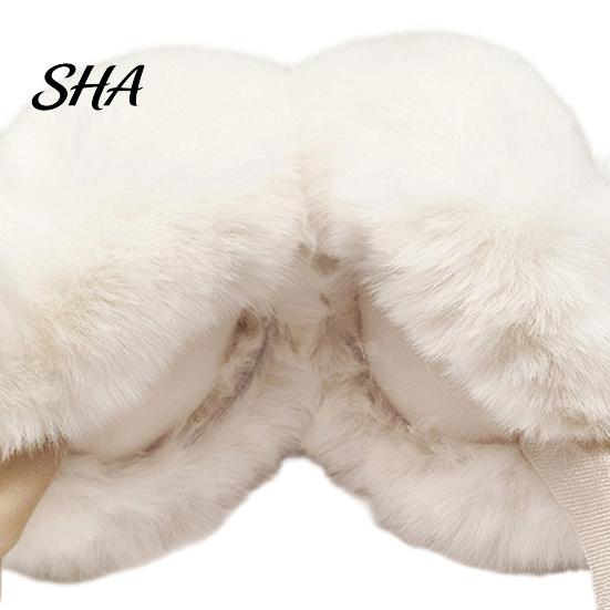 Winter Ear Warmers for Women Women's Muffs, Soft Faux Rabbit Fur Wind Resistant Sports Commuting, Plush Fluffy Cold Weather Outdoor Earmuffs
