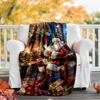 Christmas Santa Claus Theme Printed Blanket - Perfect for Couch, Bed, Travel & Outdoor Use | Machine Washable, Cozy & Durable.