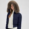 Fur Collar Down Cotton-padded Jacket Women's Short Winter Waist Thickened Cotton-padded Jacket Small Jacket