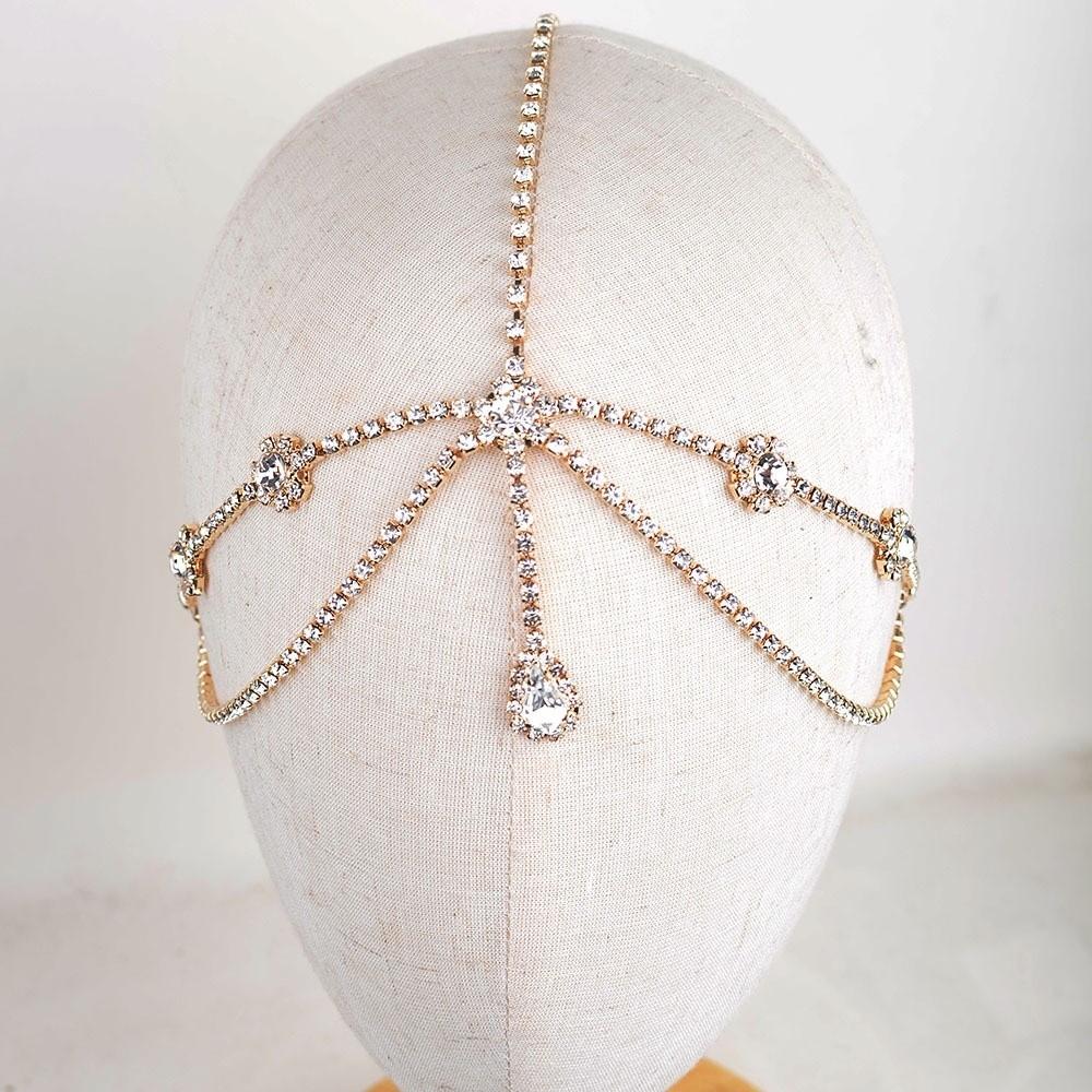 Double Layer Head Jewelry Teardrop Forehead Chain Fashion Hair Chain  Travel