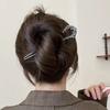 New U Shape Metal Black Hair Pin Stick French Pearl Hair Clips Barrettes For Women Girls Hairstyle Accessories  Gifts