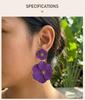 Große Blumen-Hängeohrringe für Damen Übertriebene doppelte florale Hängeohrringe Statement-Charme-Schmuck für Hochzeitsfeier