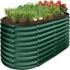 4x2x2ft Outdoor Metal Raised Garden Bed Oval Deep Root Planter Box for Vegetables Flowers Herbs and Succulents w 101 Gallon Cci