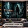 Friday the 13th Jason Voorhees Personalized Tapestry Support Custom Name, Wall Art Home Decoration