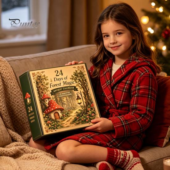 Holiday Countdown Ornament Box 2026 Spirit Advent Calendar, 24-Day Mini Figure Set, Elf Alien Festive Home Decor Ornaments Fairy Christmas Collection,