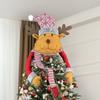 Christmas Tree Topper Xmas Tree Snowman Decoration Santa Claus Reindeer  Xmas Tree Ornaments Home Hotel Winter Party Supplies