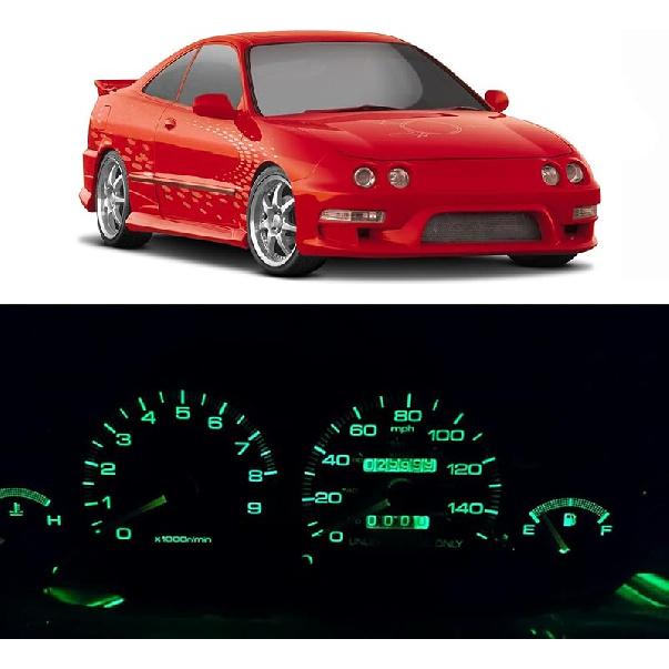 WLJH Чрезвычайно яркие зеленые лампочки подсветки приборной панели для Acura Integra 1986-2001, комплект из 8 штук