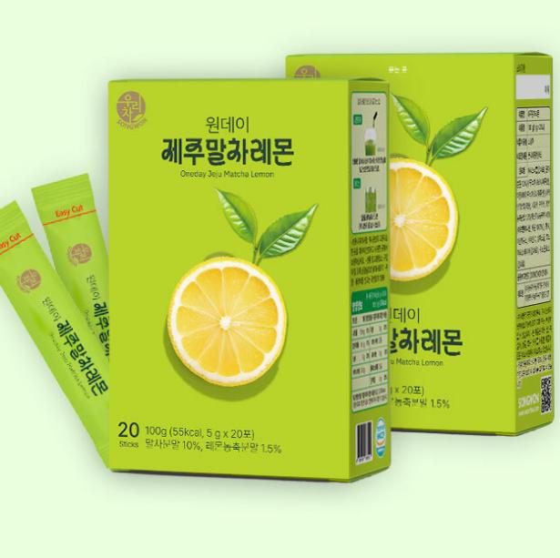 Refreshing Jeju Matcha Lemon Tea Sticks