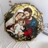 1Pc Mary Jesus Automatic Umbrella - Suitable Travel Outdoor Portable Umbrella Birthday Gift Daily Essentials