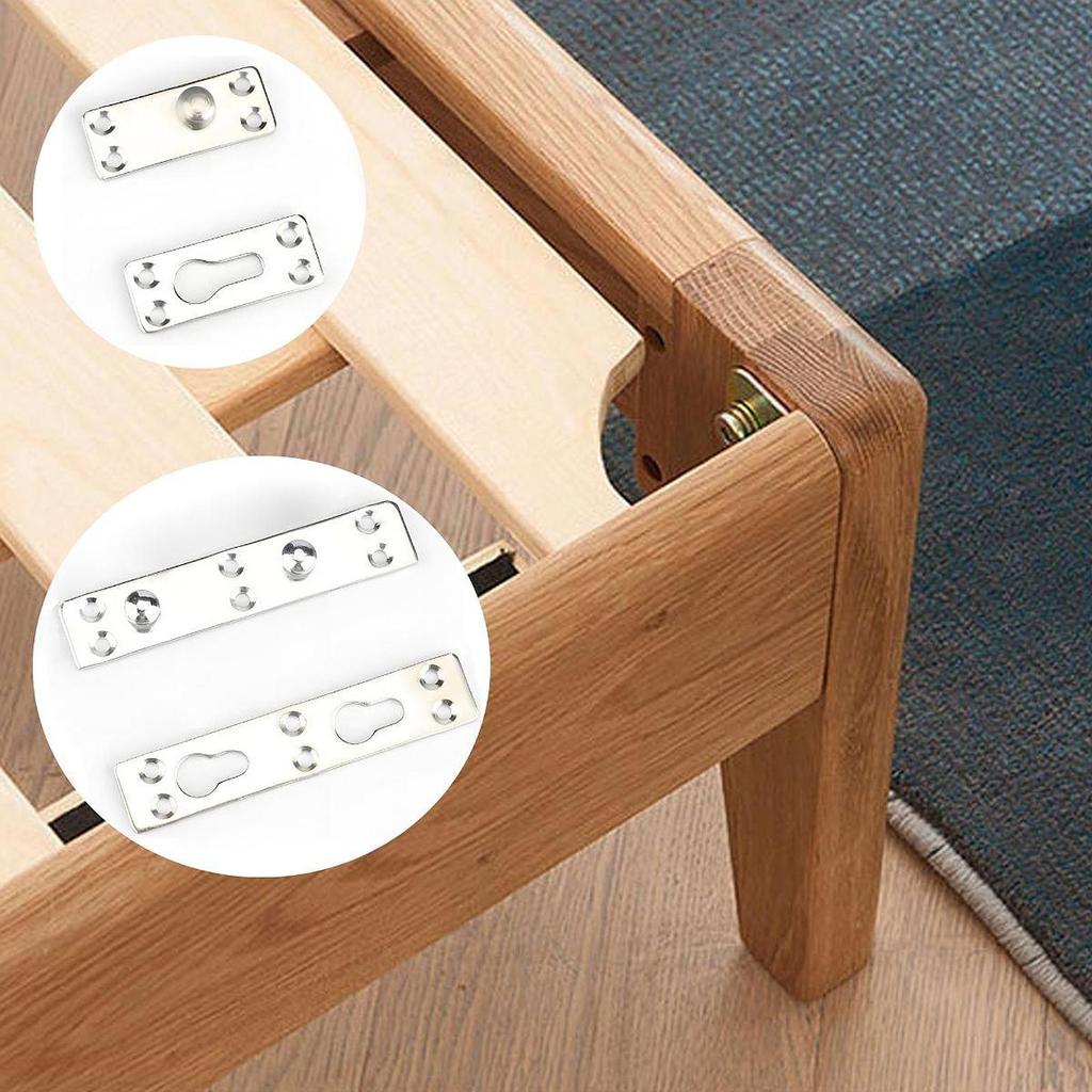 4Pcs Bed Rail Fasteners Premium Connector Iron Thickened Connecting Fittings