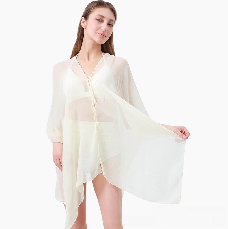 UV-Sonnenschutz Wickeltuch Schal Für Frauen – Leichte Atmungsaktive Strand Abdeckung, Kühlende Armstulpen Zum Autofahren Angeln Im Freien One Size white