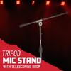 GATOR Frameworks Microphone Stand GFW-MIC-2020 - Compatible with both US (58") and EU (38") standard screws, with extendable boom arm and tripod