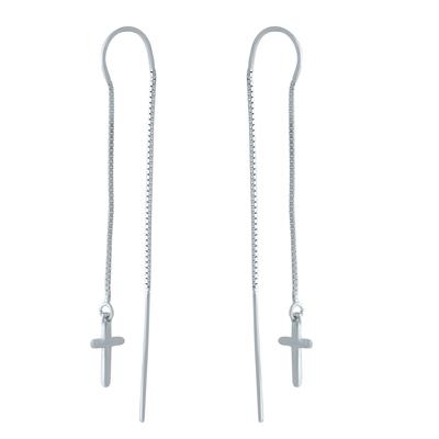 Silver Earrings Without Stones (1978238)