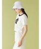 Lily Brown Mary Quant Glitter Logo Ringer White T-Shirt (LWCT254006) Women's