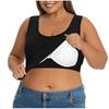 Women’s Plus Size Sleeveless Tank Top with Built In Bra Soft Stretchy Fabric Wireless Support Layered Design