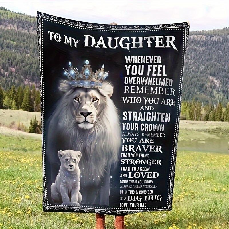 To My Daughter Gift from Father Art Blanket - Soft Cozy All-Season Multi-Purpose Throw for Sofa & Watching TV